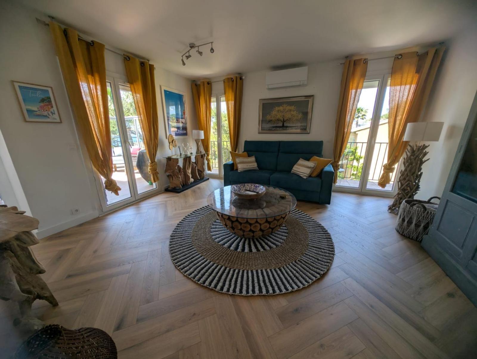 Vue Mer Grande Terrasse Plage A 2 Min A Pieds Санари-сюр-Мер Экстерьер фото